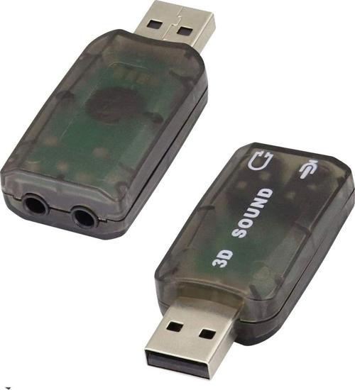 Usb Ses Kartı 3D Sound Tak Kullan Mic Kulaklık Mikrofon Çıkışı Masaüstü Dizüstü Harici Ses Kartı