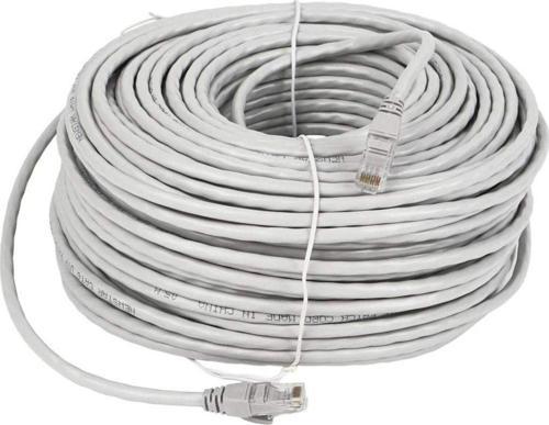 40 Metre Cat6 Patch Kablo 40M Ethernet Kablosu Utp Lan Kablosu Internet Kablosu Gri Renk