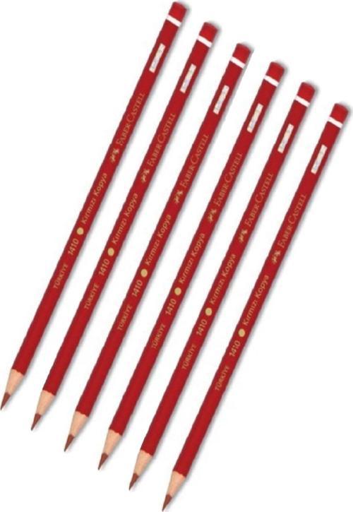 Faber-Castell Kırmızı Kalem Kopya 6 Lı Başlık Kalemi