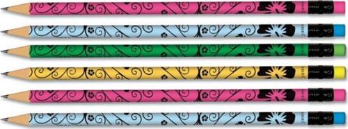 Faber-Castell Flowers Silgili Yuvarlak Kurşun Kalem 6 Lı Paket (5244119400)