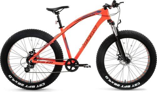 Savage FT1 Deore 10 Vites MD Fren 26 Jant Fat Bike Bisikleti Neon Turuncu Mavi 46 Kadro