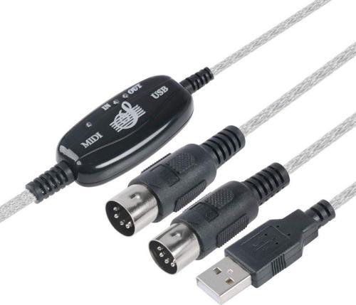 Usb Midi Kablo 5 Pin Din Kablo Usb Çevirici Klavye Org Midi Müzik Düzenleme Kablosu 1 In 1 Out Mıdı