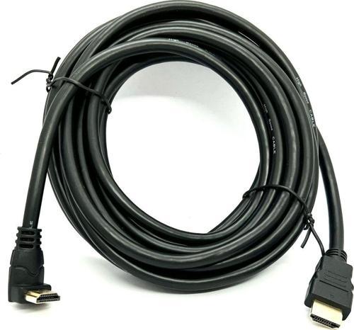 90 Derece Hdmi Kablo 5 Metre Hdmı L Kablo Hdmı Erkek - Erkek Aşağı Açılı Kablo 5M