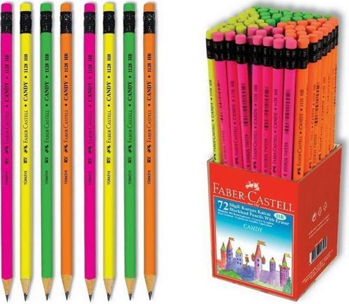 Faber-Castell Candy Silgili Yuvarlak Kurşun Kalem 72 Li Paket (5244112800)