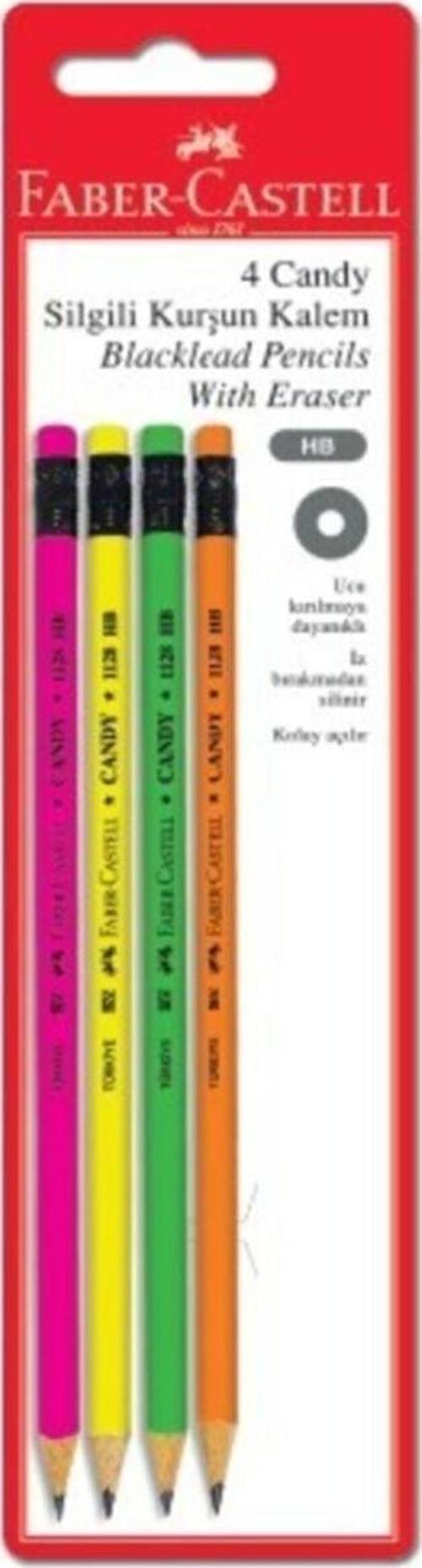 Faber-Castell Kurşun Kalem Candy Silgili 4'Lü