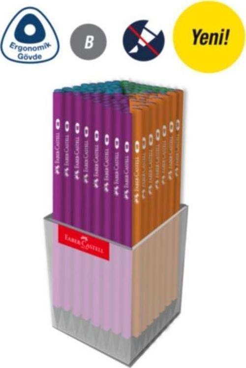Faber-Castell Kurşun Kalem Siyah Lata Neon Yuvarlak B (72 Li Paket) 5244000009