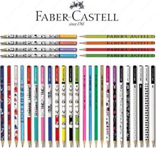 Faber-Castell L Lüx Mercanlı Karışık Yuvarlak Kurşun Kalem 12 Adet