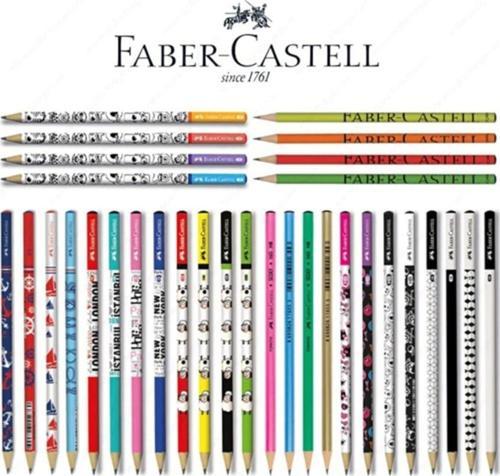 Faber-Castell Lüx Mercanlı Karışık Yuvarlak Kurşun Kalem 12 Ade