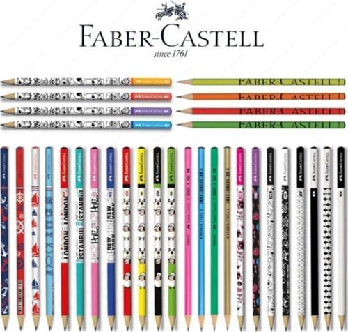 Faber-Castell Lüx Mercanlı Karışık Yuvarlak Kurşun Kalem 12 Adet