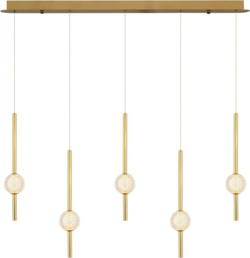 Pearl 5'Li Sıralı Sarkıt Avize Sarı 4133-5As-03