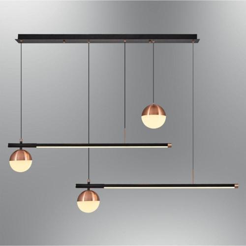 3131-3A-19 3 Lü Ronda Sarkıt Avize Siyah