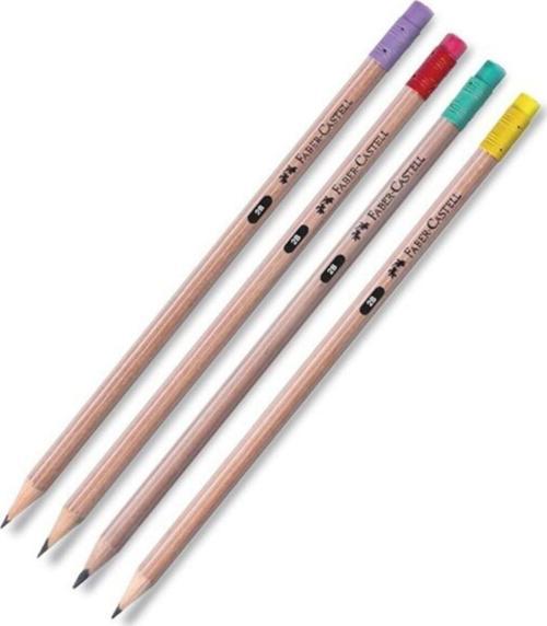 Faber-Castell Natural Silgili Kurşun Kalem 4'Lü