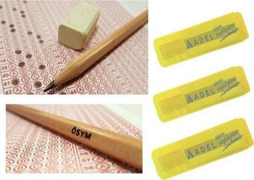 Faber-Castell Adel Fosforlu Kalem 3 Adet Sarı Renk Natural Ösym Kurşun Kalemi 10"Lu 2,5B