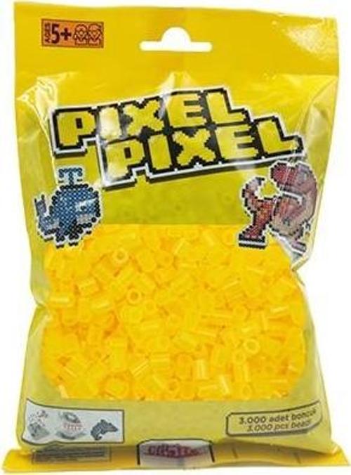 3000 Adet Midi Boncuk Şeffaf Sarı-Pixel Pixel PPB-3000-32