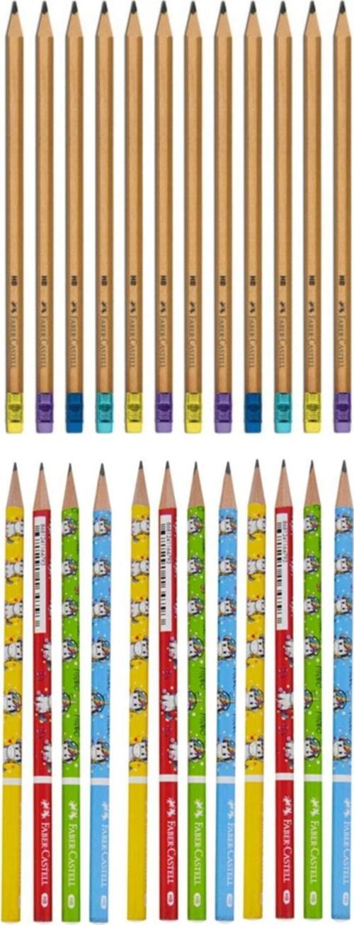 Faber-Castell Unicorn Kalem & Natural Silgili Kalem 12'Şer Adet Okul Kırtasiye 2022 Yeni Tasarım