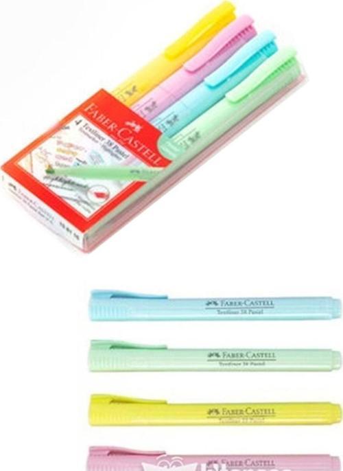 Faber-Castell Textliner Fosforlu Kalem Pastel 4'Lü