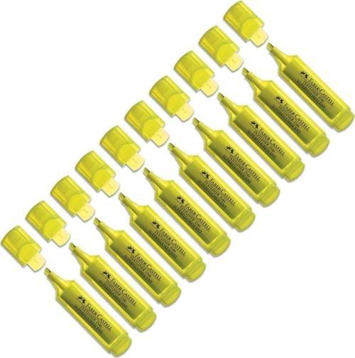 Faber-Castell Şeffaf Gövde Fosforlu Kalem 1546 Sarı 10 Adet