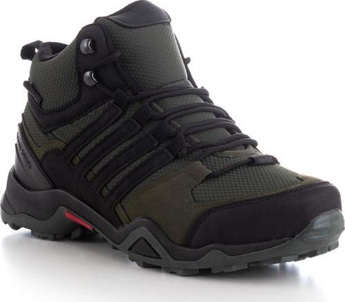 Unisex Haki 2 Rahat Kalıp Yanı Şerit Detaylı Bağcıklı Trekking Bot