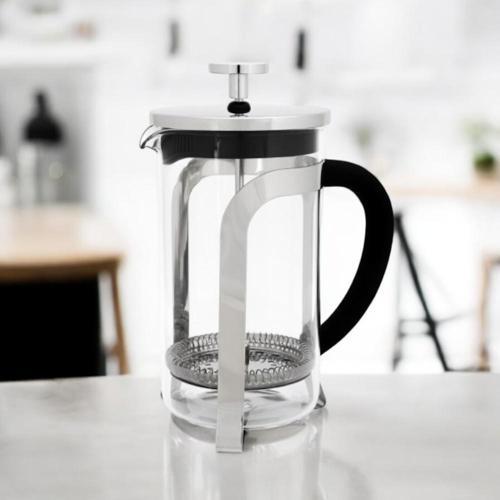 French Press Kahve Ve Çay Demleme Makinesı 600 ML Gri French Press