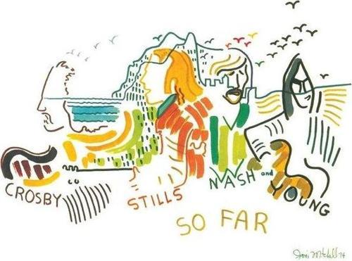 Crosby Stills Nash & Young So Far Plak