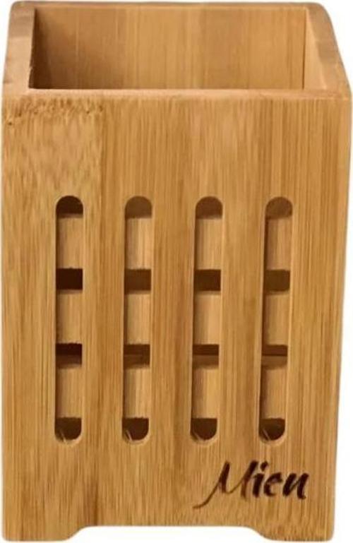 Dayanıklı Bambu Delikli Kaşıklık -664