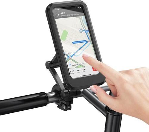 CA101 Su Geçirmez Motosiklet Telefon Tutucu - Siyah