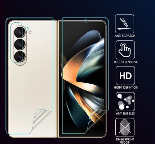 Samsung Galaxy Z Fold 6 Premium Ön+Arka Body Şeffaf Ultra koruyucu Nano Jelatin