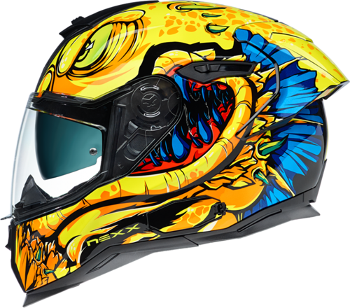 Sx.100r Abısal Kapalı Kask Sarı-mavi MEDIUM