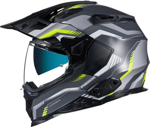 X.wed 2 Columbus Kapalı Kask Mat Gri-neon Sarı 2X-LARGE