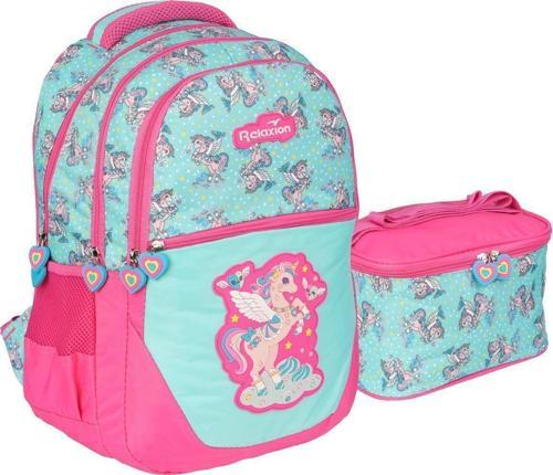Rlx-1350 Kız çocuk Beslenmeli ilk okul çantası PEMBE Pembe