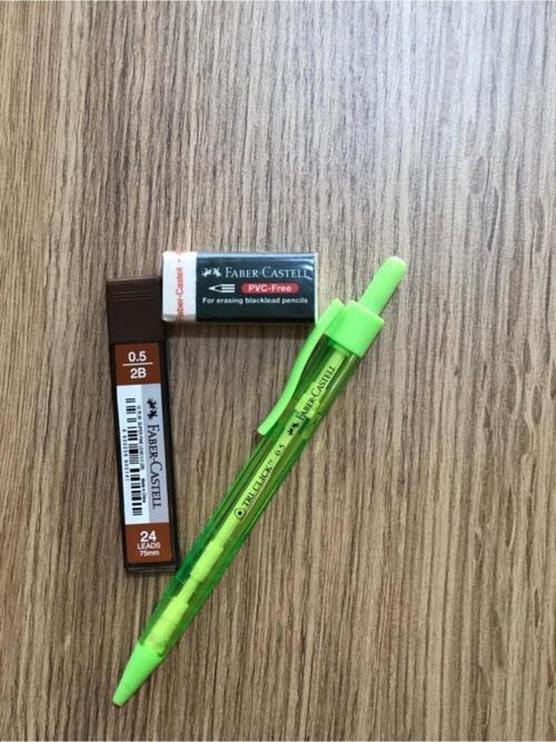 Faber-Castell Tri Click 0.5Mm Uçlu Kalem-Silgi-Uç Seti Yeşil