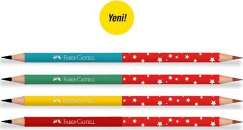 Faber-Castell Başlık + Kurşun Kalem Çift Uçlu Kırmızı Siyah 5132000001 (72 Li Paket)