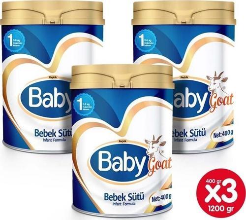1 Keçi Sütü Bazlı Bebek Sütü 400  gr x 3 Adet