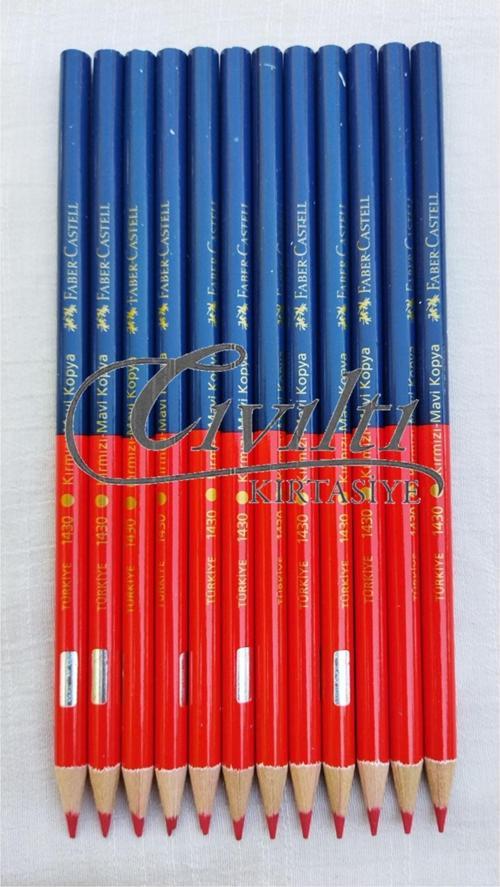 Faber-Castell Mavi-Kırmızı Kopya Kalemi 12'Li