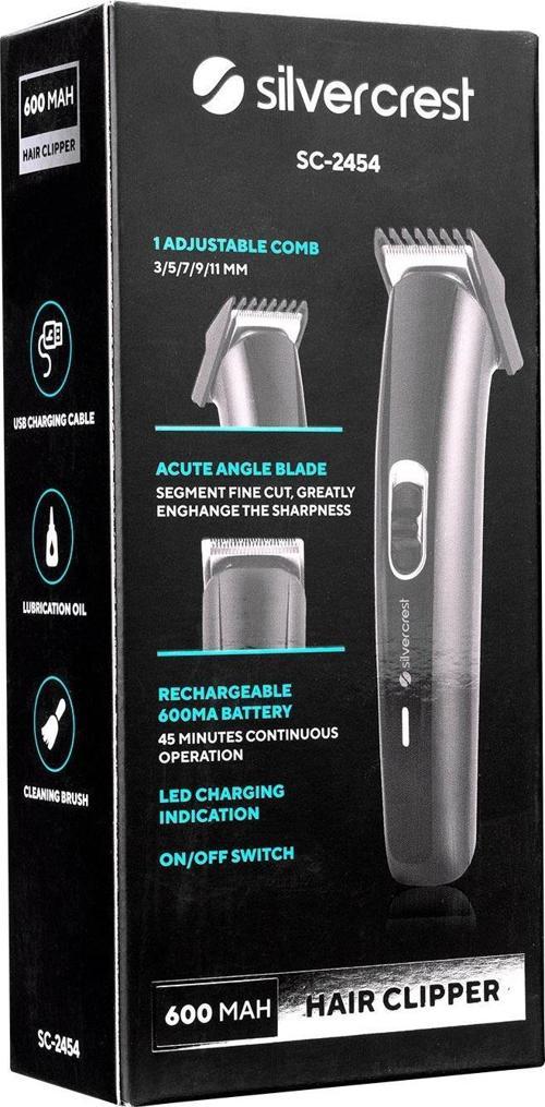 SC-2454 1 Ayarlanabilir Taraklı Led Şarj Göstergeli Şarjlı Saç Sakal T. Makinesi Tek