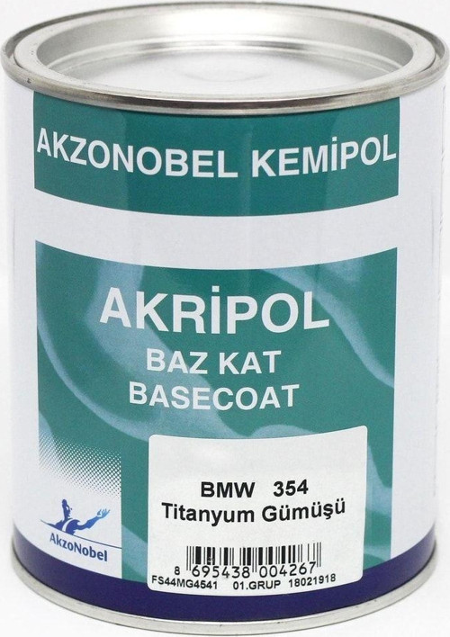 Akripol 2K Bazkat-Titanyum Gümüşü-354- 1 Lt
