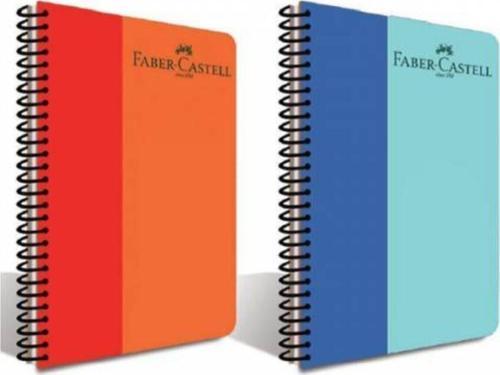 Faber-Castell A4 Bicolor Spiralli Plastik Kapak Defter 120 Yaprak Kareli Pembe