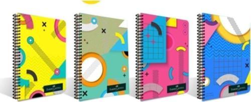 Faber-Castell Pattern Plastik Kapak A4 80Yaprak Kareli Spiralli Defter