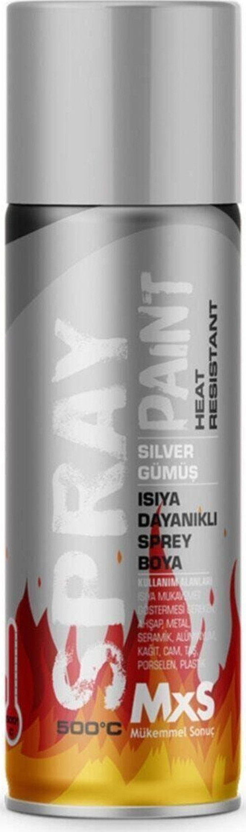 Isıya Dayanıklı Sprey Boya Gümüş Renk 400 Ml