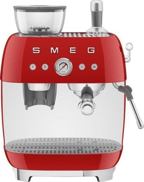 50's Style Kırmızı Öğütücülü Espresso Kahve Makinesi