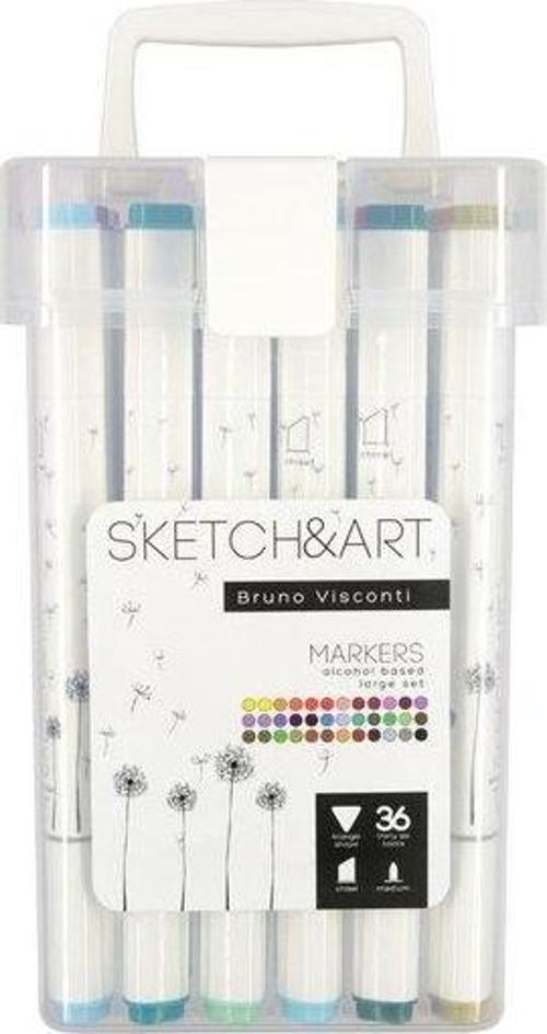 Sketch & Art Çift Taraflı 36 Renk Kutulu