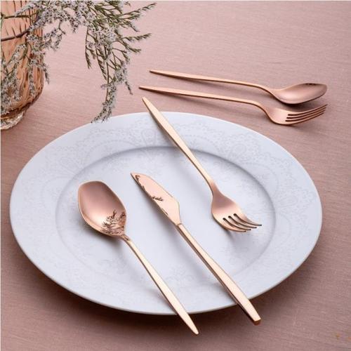 Çkb Alisa 30 Prç Parlak Çelik Bronz Kutulu