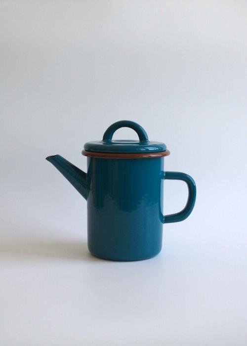 Emaye Silindir Demlik Petrol 850 Ml Çaydanlık Çay Kupa Kahve