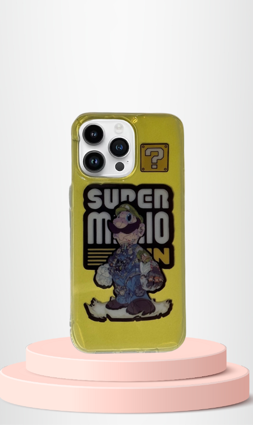 İPHONE 14 PRO BASKILI RENKLİ TRANSPARAN KILIF TİER COVER SARI