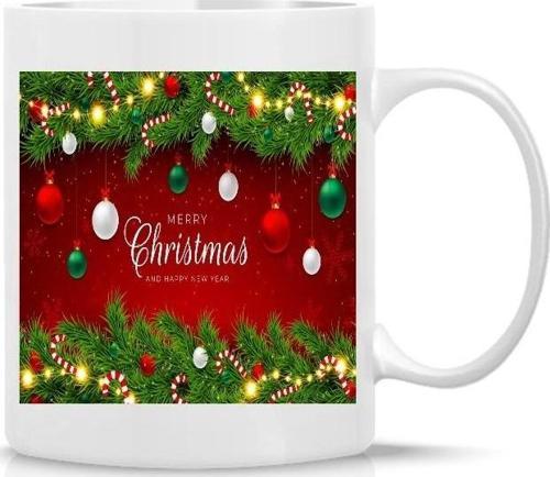 Kişiye Özel Yılbaşı Merry Christmas Noel Yeni Yıl Kulplu Baskılı Kupa Bardak
