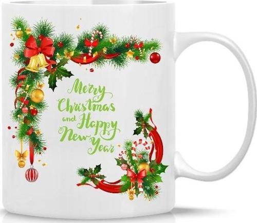 Kişiye Özel Yılbaşı Noel Merry Christmas Yeni Yıl Hediye Kulplu Kupa Bardak