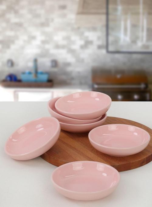 Açık Pembe Halka Çerezlik/Sosluk 13 Cm 6 Adet