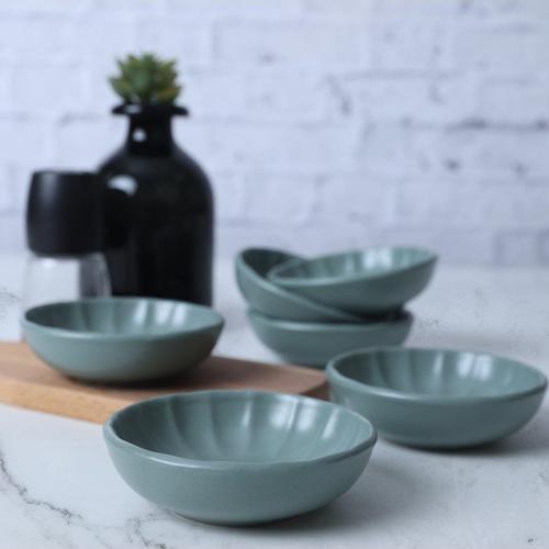 Mat Yeşil Sirius Çerezlik / Sosluk 12 Cm 6 Adet 322