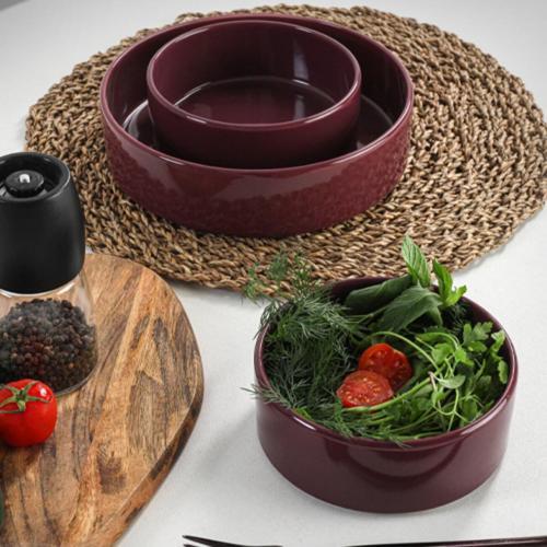 Mürdüm Stackable Salata/Çerez Seti 3 Parça