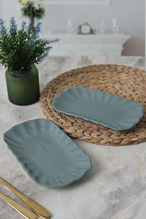 Yeşil Sirius Kayık Tabak 23 cm 2 Adet 326